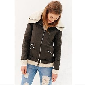 New with Tags - Somedays Loving Cassette Waxed Denim Aviator Jacket -Size XS